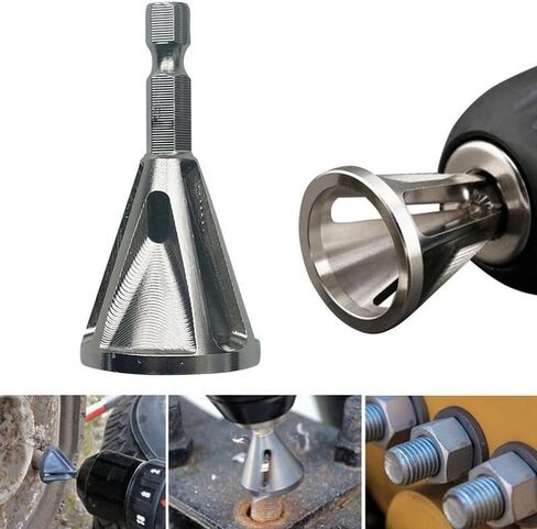 1pc Stainless Steel Deburring External Chamfer Tool Drill Bit Remove Burr Silver Accessories Hand Tools Woodworking in Saudi Arabia