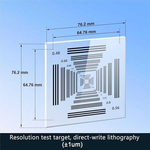 Camera Resolution Test Chart, Optical Microscope Sharpness and Resolution Test Card, Calibration Target Chart, Accuracy ±0.5um/±1um, for Scientific and Industrial Inspection(±1um) in Saudi Arabia