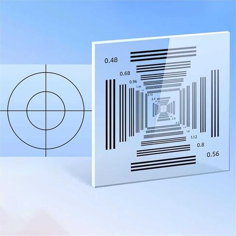 Camera Resolution Test Chart, Optical Microscope Sharpness and Resolution Test Card, Calibration Target Chart, Accuracy ±0.5um/±1um, for Scientific and Industrial Inspection(±1um) in Saudi Arabia