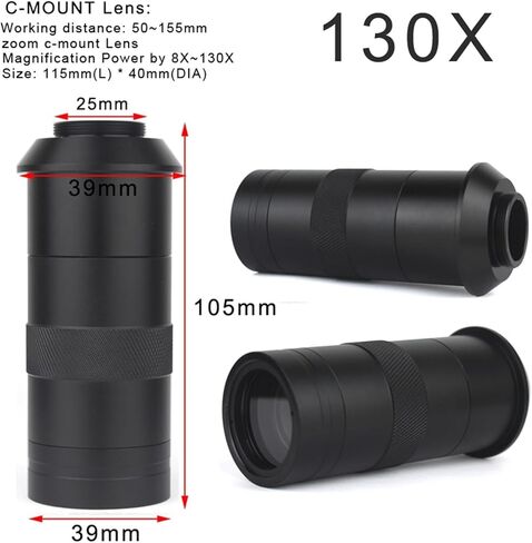 13MP VGA مجهر فيديو صناعي كاميرا مجهر رقمي 130X تكبير C جبل عدسة للهاتف PCB إصلاح أداة لحام (حامل D) in Kuwait