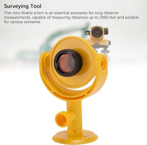 Mini Prism for Total Station with Bracket, +17.5mm Constant K9 Optical Glass Lens, Surveying Prism for Engineering & Construction in Saudi Arabia