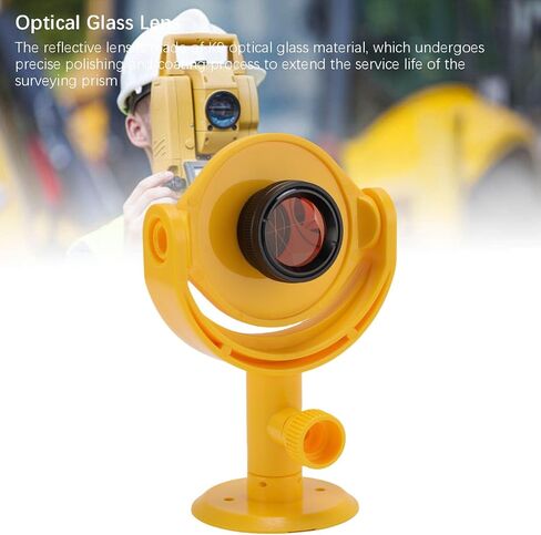 Mini Prism for Total Station with Bracket, +17.5mm Constant K9 Optical Glass Lens, Surveying Prism for Engineering & Construction in Saudi Arabia