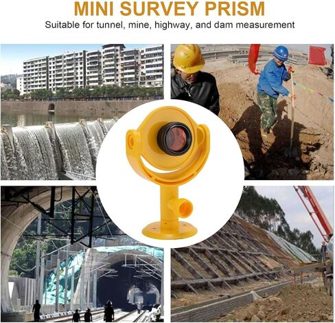 Mini Prism for Total Station with Bracket, +17.5mm Constant K9 Optical Glass Lens, Surveying Prism for Engineering & Construction in Saudi Arabia