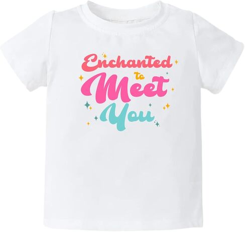 Enchanted To Meet You Cute Baby Bodysuit, Kids & Toddler T-Shirt - Funny Outfit for Girls Boys Baby Shower Foodie Tee in Saudi Arabia