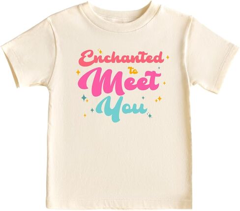Enchanted To Meet You Cute Baby Bodysuit, Kids & Toddler T-Shirt - Funny Outfit for Girls Boys Baby Shower Foodie Tee in Saudi Arabia