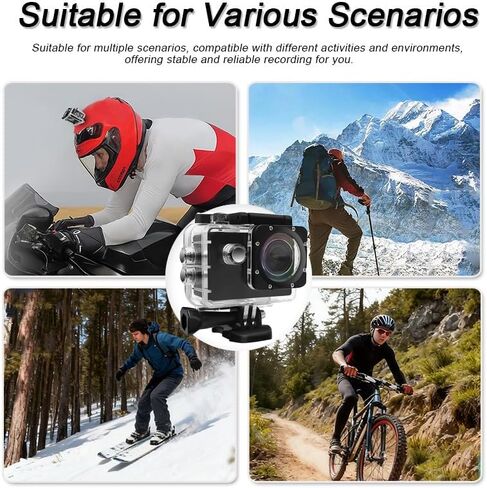 Motorcycle Helmet Camera for Caberg Duke/Soho, Sports Motorbike Helmet Video Camera, 140° Wide Angle Lens, Motorcycle Dash Cam for Cycling,B 64G in Saudi Arabia