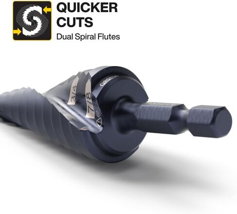 مجموعة لقم خطوة سريعة الإصدار QRST2S من Klein Tools، 3 قطع، طلاء ألومنيوم متين من التيتانيوم، ساق سداسية ذات تصنيف للصدمات in Saudi Arabia