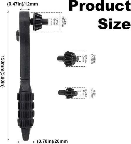 2-in-1 Ratchet Drill Chuck Key Wrench, Mini Ratcheting Drills Chuck Spanner, Universal Drill Chucks Key Replacement Tool for Most Electric Drills & Power Tools (3 Models) in Saudi Arabia