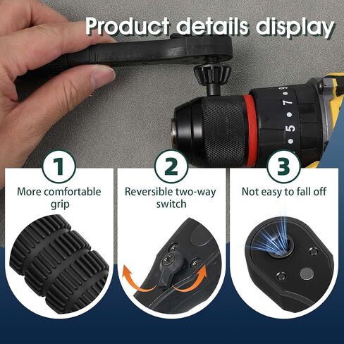 2-in-1 Ratchet Drill Chuck Key Wrench, Mini Ratcheting Drills Chuck Spanner, Universal Drill Chucks Key Replacement Tool for Most Electric Drills & Power Tools (3 Models) in Saudi Arabia