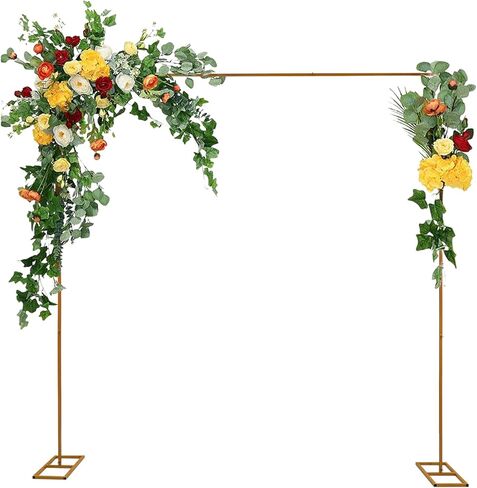 Wedding Arch 9.8FT x 9.8FT Gold Square Backdrop Stand Metal Balloon Arch Stand with Square Base for Wedding Arch Birthday Party Anniversary Decoration in Saudi Arabia