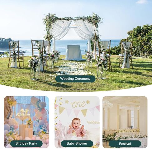Wedding Arch 9.8FT x 9.8FT Gold Square Backdrop Stand Metal Balloon Arch Stand with Square Base for Wedding Arch Birthday Party Anniversary Decoration in Saudi Arabia