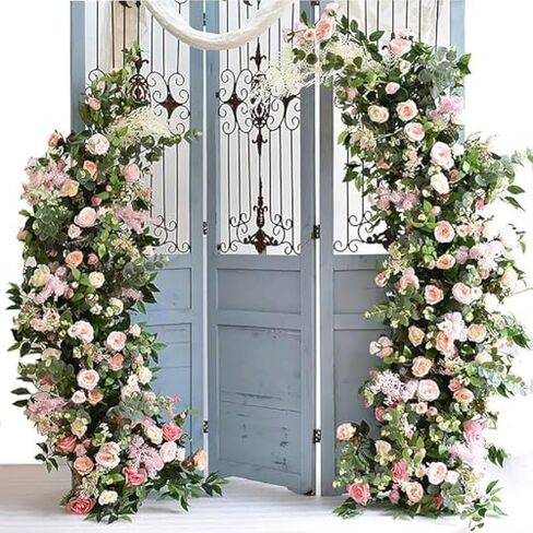 Gold Metal Arch Backdrop Stand - Adjustable Wedding & Party Frame for Birthday Celebrations (1.8m & 2.1m) - Perfect for Events, Photo Booths, and Decorations in Saudi Arabia