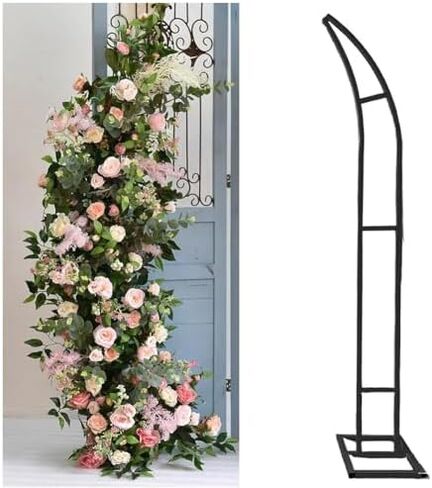 Gold Metal Arch Backdrop Stand - Adjustable Wedding & Party Frame for Birthday Celebrations (1.8m & 2.1m) - Perfect for Events, Photo Booths, and Decorations in Saudi Arabia