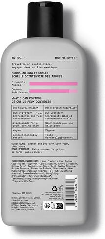 cleanjourney Body Wash, EWG Verified Shower Gel with Niacinamide and Glycerin, Clean Ingredients, Vegan, Intense Moisture, Tropical Tango, 12 Fl Oz in Saudi Arabia