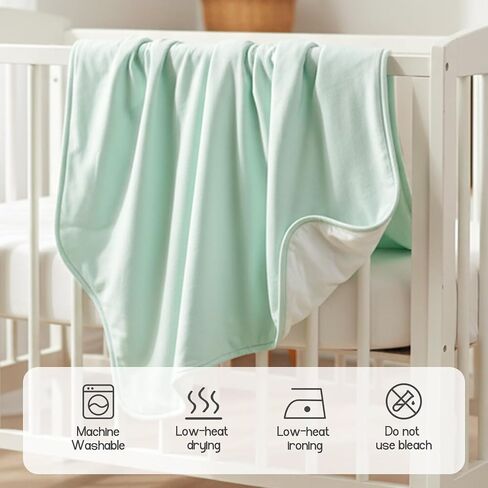 Rayon Made from Bamboo Baby Blanket 30"x40" Crib Stroller Breathable | Baby Quilt Breathable & Hypoallergenic Blanket for Bedding in Saudi Arabia