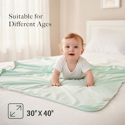 Rayon Made from Bamboo Baby Blanket 30"x40" Crib Stroller Breathable | Baby Quilt Breathable & Hypoallergenic Blanket for Bedding in Saudi Arabia