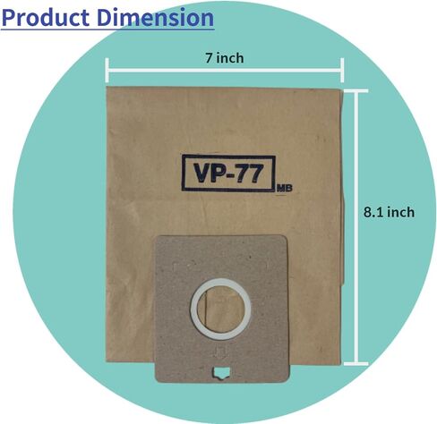 20pack,Vacuum Cleaner Dust Bag VP-77,Compatible with 4010, 4127, 5500, 6013, 7049, 7000, 7700, 7713, B 3550 Series Uprights, 8 x 7 x 5 inch, 2Ply filter. in Saudi Arabia
