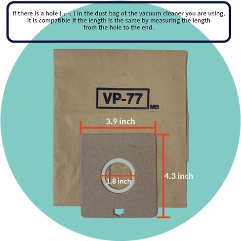 20pack,Vacuum Cleaner Dust Bag VP-77,Compatible with 4010, 4127, 5500, 6013, 7049, 7000, 7700, 7713, B 3550 Series Uprights, 8 x 7 x 5 inch, 2Ply filter. in Saudi Arabia