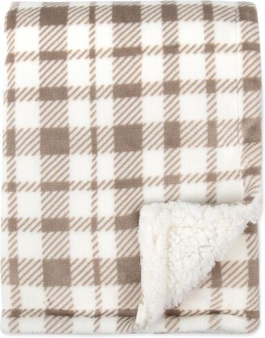 Jessica Simpson Luxury Velour Plush Printed Baby Blanket for Newborns, Infants and Toddlers (Taupe Pink Floral) in Saudi Arabia