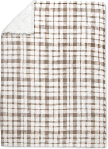 Jessica Simpson Luxury Velour Plush Printed Baby Blanket for Newborns, Infants and Toddlers (Taupe Pink Floral) in Saudi Arabia