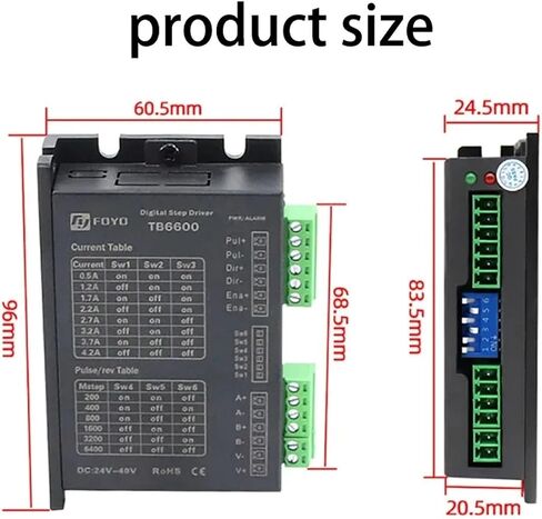 42mm 57mm 17 NEMA23 Stepper Motor Driver TB6600 Two-Phase Four Wire 4.0A 32subdivision 9v 12v 24v 42v Driver in Saudi Arabia