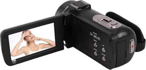 ciciglow 4K Digital Camcorder, 64MP Video Camera with 18X Zoom 3in Stabilizer Remote 32G Card 2 Batteries for Vlogging Live Streaming in Saudi Arabia