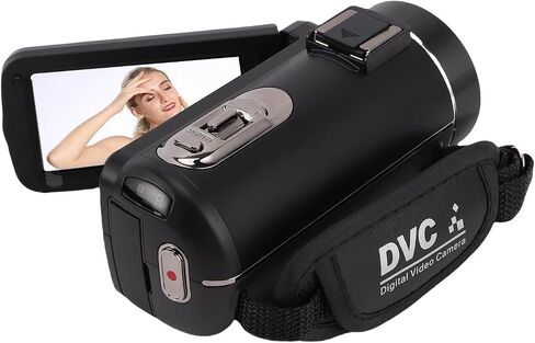 ciciglow 4K Digital Camcorder, 64MP Video Camera with 18X Zoom 3in Stabilizer Remote 32G Card 2 Batteries for Vlogging Live Streaming in Saudi Arabia