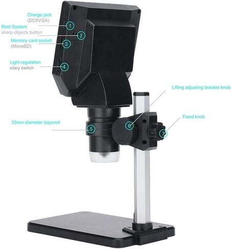 Digital Microscope,4.3 Inch,8MP Camera Video Recorder with HD Screen,1-1000X Magnification in Saudi Arabia