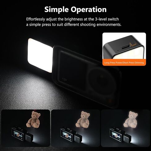 Sanpyl Mini Camera Light with Magnetic Base, Dual Color 3000-6000K LED Video Light, High CRI>95, Cold Shoe Mount for Photography Fill Lighting in Saudi Arabia