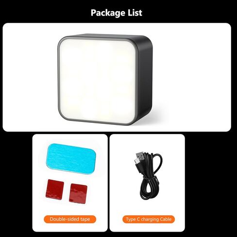 Goshyda Magnetic LED Video Light, Mini Camera Light with 3000-6000K Color & High CRI>95, Cold Shoe Mount for Action Camera, Photography Fill Light in Saudi Arabia
