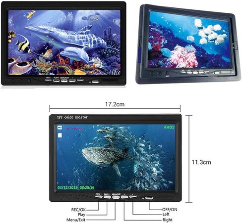 Borescope, Endoscope Camera 7 Inch 30M Pipe Inspection Video Camera Drain Sewer Pipeline Industrial Endoscope Support DVR Video Recording Rotating Camera Easy to Navigate in Saudi Arabia