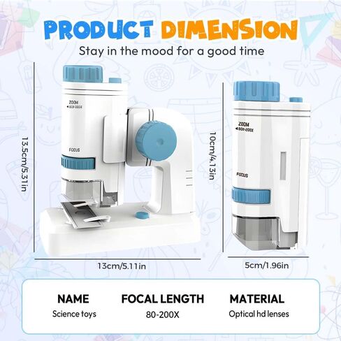 2026 Upgraded Portable Microscope, Handheld Microscope, Compact Mini Microscopes for Field Trips, Educational Pocket Microscopes (Pink with Base) in Saudi Arabia
