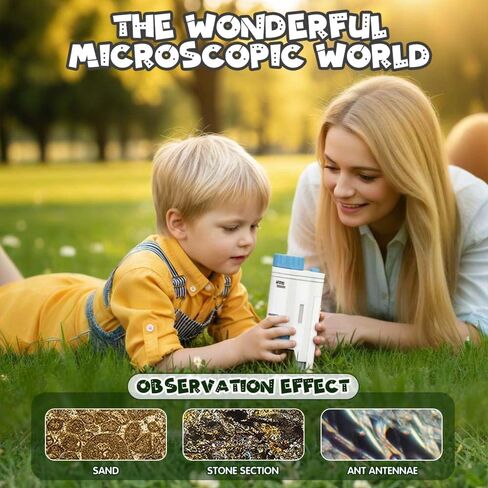2026 Upgraded Portable Microscope, Handheld Microscope, Compact Mini Microscopes for Field Trips, Educational Pocket Microscopes (Pink with Base) in Saudi Arabia