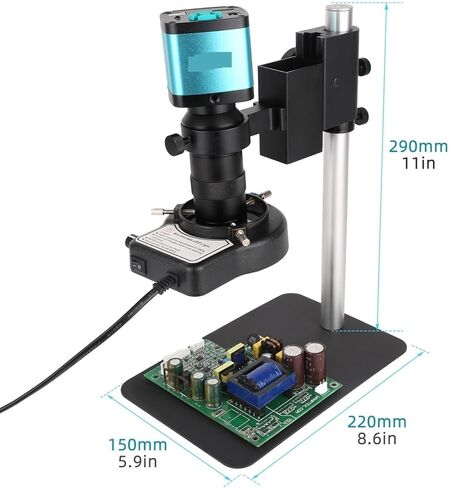 مجهر رقمي 48 ميجابكسل 4K للإلكترونيات شاشة 7 بوصة عالية الدقة USB HDMI مجهر لحام إصلاح هاتف مزود بكاميرا (مجموعة 48 ميجابكسل مع شاشة) in Kuwait