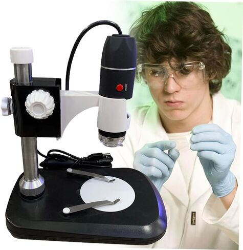 Digital Portable Microscope with Focus USB Magnifier for Industrial Inspection Circuit Board Antique Teaching Black in Saudi Arabia