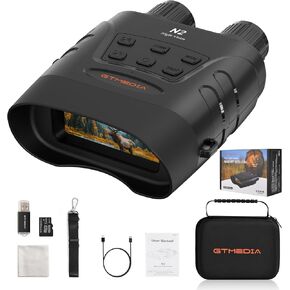 نظارات رؤية ليلية، مناظير للرؤية الليلية بالأشعة تحت الحمراء 4K للعرض في الظلام بنسبة 100% مع شاشة كبيرة عالية الدقة، تكبير رقمي 5X و7 IR، بطاقة TF 32 جيجا للصيد والتخييم ومشاهدة الطيور in Kuwait