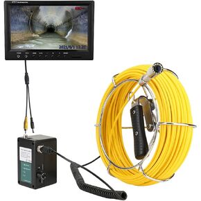 Borescope, Endoscope Camera Sewer Camera 512Hz Transmitter Sonde for Pipe Location Endoscope Camera 9"LCD DVR Screen Plumbing Borescope Inspection Camera Easy to Navigate in Saudi Arabia