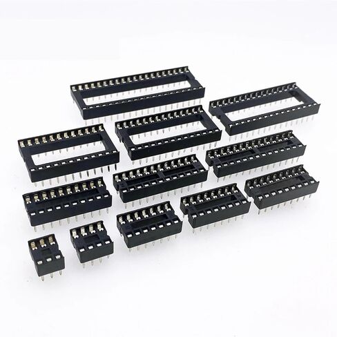 10PCS IC Sockets 2.54MM DIP6 DIP8 DIP14 DIP16 DIP18 DIP20 DIP28 DIP40 pins Connector DIP Socket 6 8 14 16 18 20 24 28 32 40 pin(16 PIN) in Saudi Arabia
