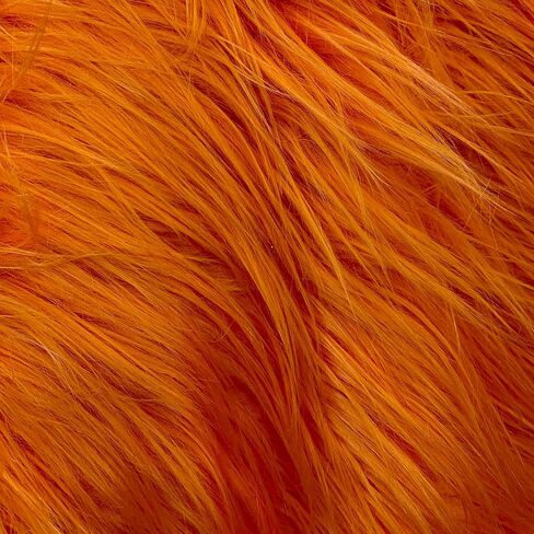 نسيج فرو صناعي ناعم طويل أشعث من Eden Orange لبدلة الفراء، زي تنكري، دعامة للصور، زخرفة، وسادة رمي، حرف يدوية in Saudi Arabia