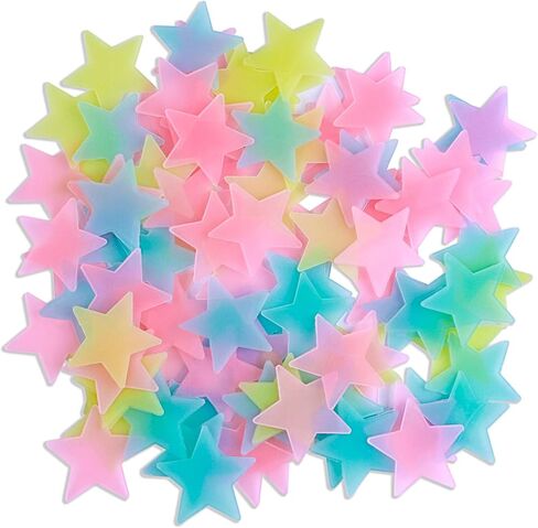 100 جهاز كمبيوتر شخصى ملون يتوهج في الظلام نجوم مضيئة الفلورسنت noctilucent ملصقات الحائط البلاستيكية الجداريات الشارات للمنزل الفن ديكور السقف جدار تزيين غرفة نوم ديكورات in Saudi Arabia
