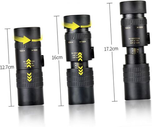 Monocular Telescope Portable Optical Scope for Outdoor Travel Camping Lens Compact Design No Tripod Required Black in Saudi Arabia