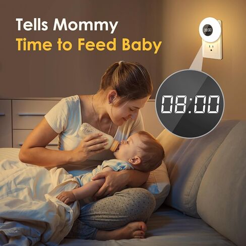 Kids Night Light Plug in with Clock, Dimmable+3 Light Colors+Remote Nightlight+Timing Light, 90 Lumen Toilet Lights Timer, Plug in Night Lights for Wall Socket, Night Lights Plug into Wall Kids in Saudi Arabia
