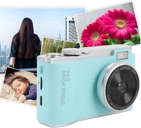 4K Digital Camera, 64MP Autofocus Vlog Camera, Point and Shoot Camera with 16x Digital Zoom, Campact Selfie Camera for Teens Beginners (32GB) in Saudi Arabia