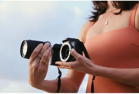 كاميرا Canon EOS R10 بدون مرآة - كاميرا APS-C صغيرة الحجم مثبتة بتردد الراديو مع مستشعر 24.2 ميجابكسل وفيديو 4K وDual Pixel CMOS AF II (5331C002) + محول Canon EF-EOS R + بطاقة ذاكرة سعة 64 جيجابايت + بطارية LP-E17 + المزيد in Saudi Arabia