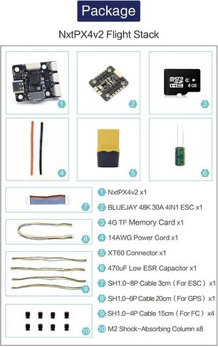 NxtPX4v2 وحدة التحكم في الطيران المكدس H743 & BMI088 مع 4in1 33A Bluejay 48K ESC FC & ESC دعم PX4/Ardupilot in Saudi Arabia