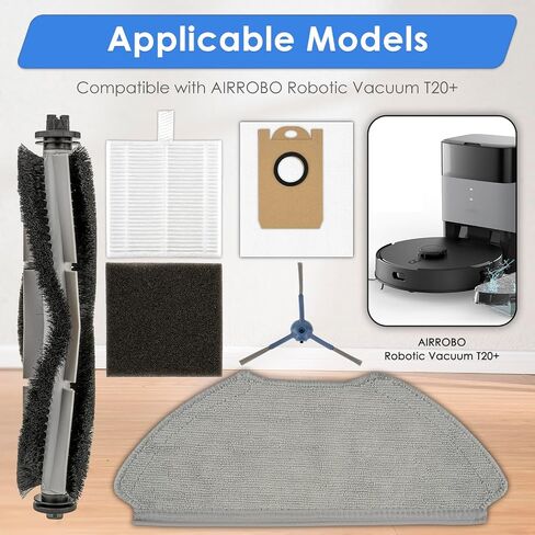 (6 Pack) T20+ HEPA Filters and Foam Filters Compatible With Airrobo T20+ Robot Vacuum Cleaner, Filters Accessories Kit, Filter Kit, Replacement Parts in Saudi Arabia