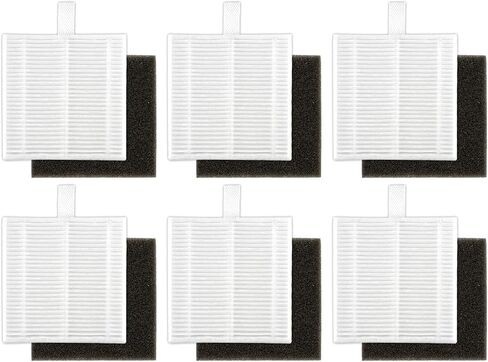(6 Pack) T20+ HEPA Filters and Foam Filters Compatible With Airrobo T20+ Robot Vacuum Cleaner, Filters Accessories Kit, Filter Kit, Replacement Parts in Saudi Arabia