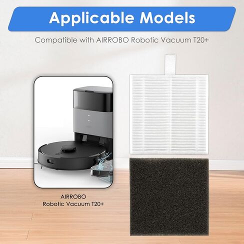 (6 Pack) T20+ HEPA Filters and Foam Filters Compatible With Airrobo T20+ Robot Vacuum Cleaner, Filters Accessories Kit, Filter Kit, Replacement Parts in Saudi Arabia