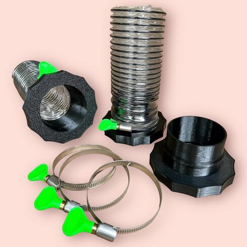 مجموعة أدوات تشغيل MagDuct System مقاس 2.5 بوصة مكونة من 10 قطع - تركيبات مجمع الغبار المغناطيسي قطع الاتصال السريع - مغناطيس النيوديميوم شديد التحمل على جميع المنافذ in Saudi Arabia