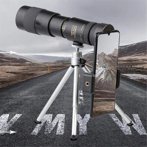 Ultra Hd, High Power Binoculars, 4K Zoom Monocular Binoculars Pocket Telescope Supports Smartphone to Take Pictures 10-30 25+Camera Clip+Triangle Bracket for Indoor/Outdoor in Saudi Arabia